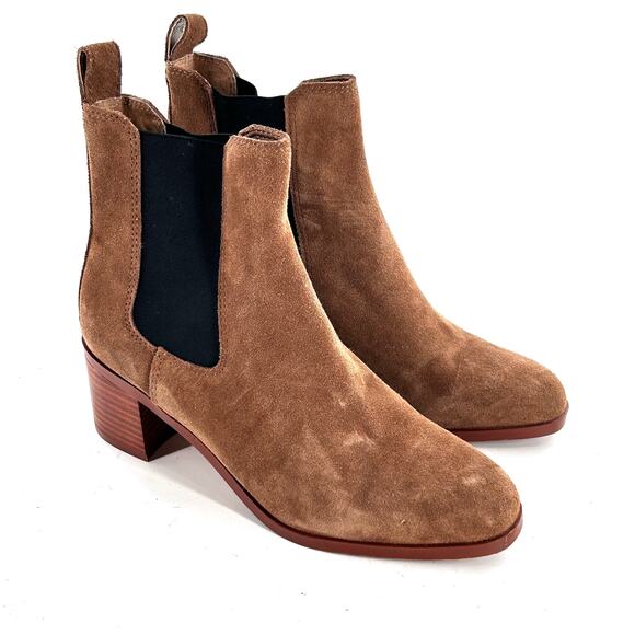 Steve Madden Rhiannon Chelsea Boots 8 Tan Suede NWOT Ankle Booties Boho Western - Picture 4 of 10